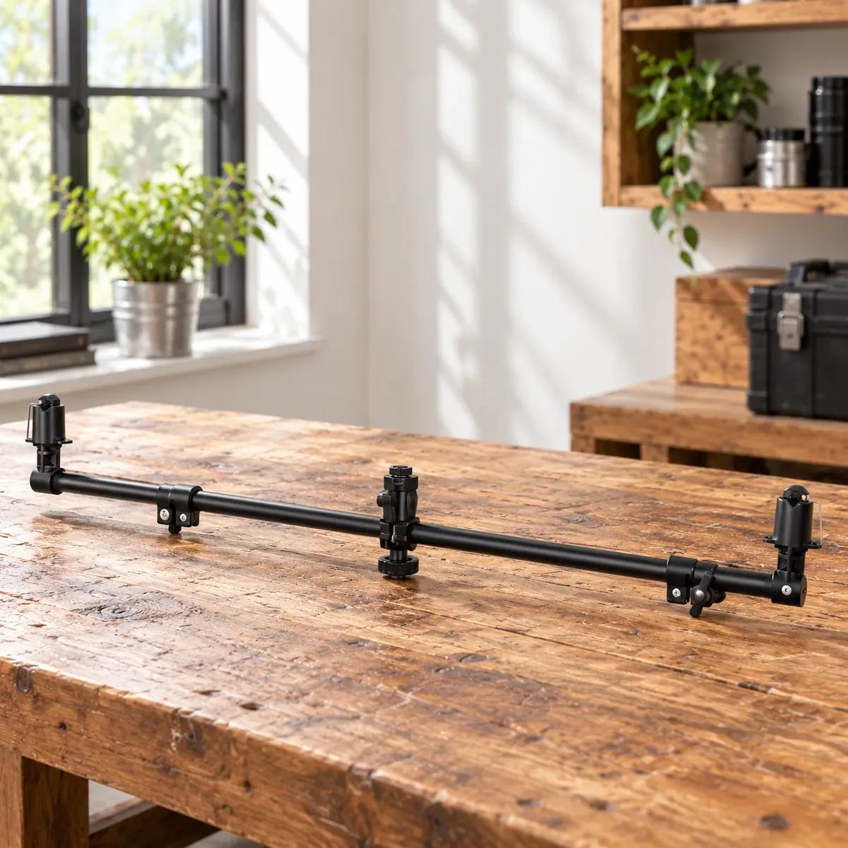 Telescopic Reflector Holder: Black telescopic holder, 60–113 cm