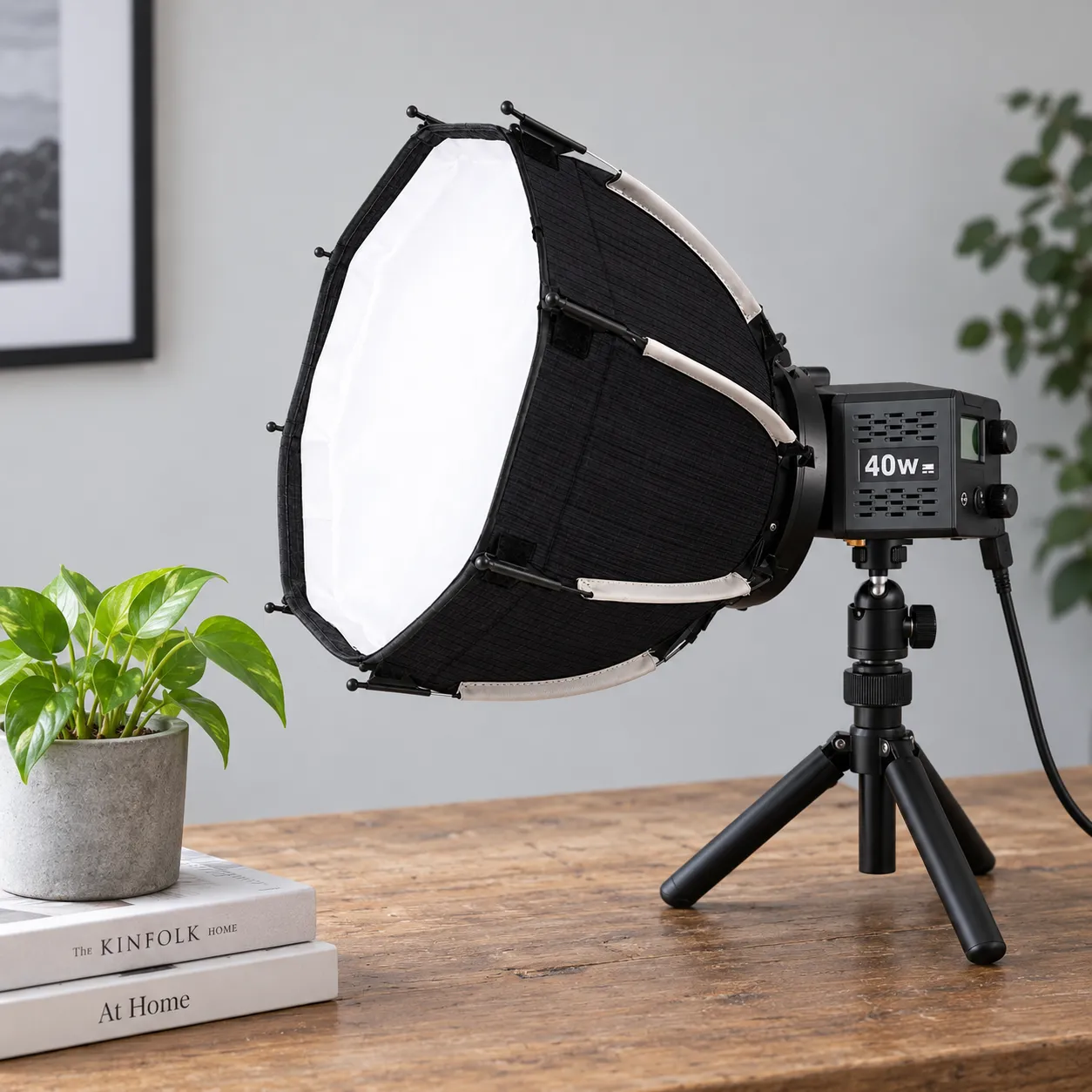 Miles Mini Softbox — use view; demonstration equipment is not included