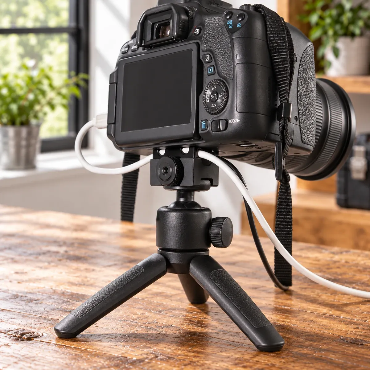 Camera Cable Clamp: setup and scale; scene props excluded