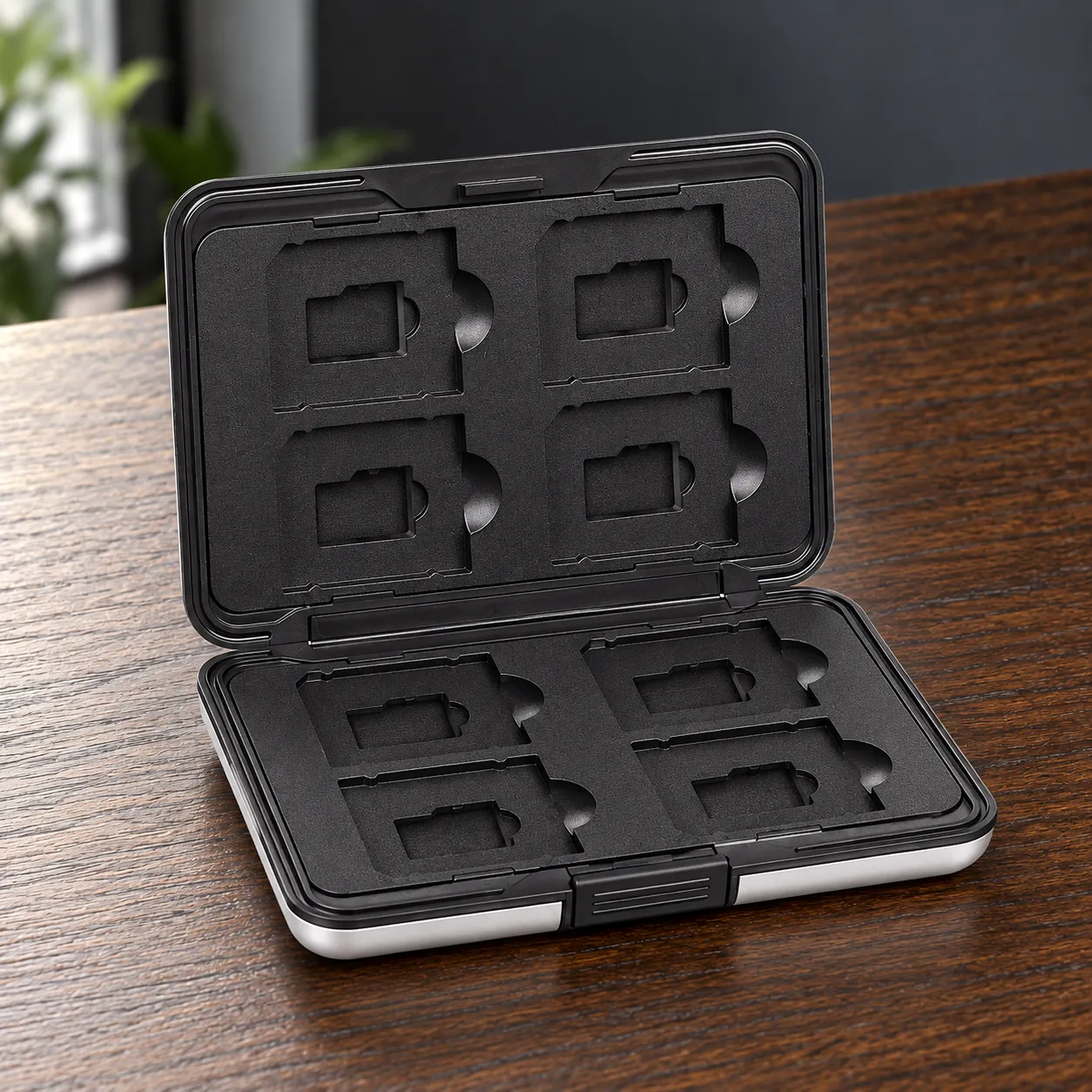 Aluminum Memory Card Case in Silver: alternate view