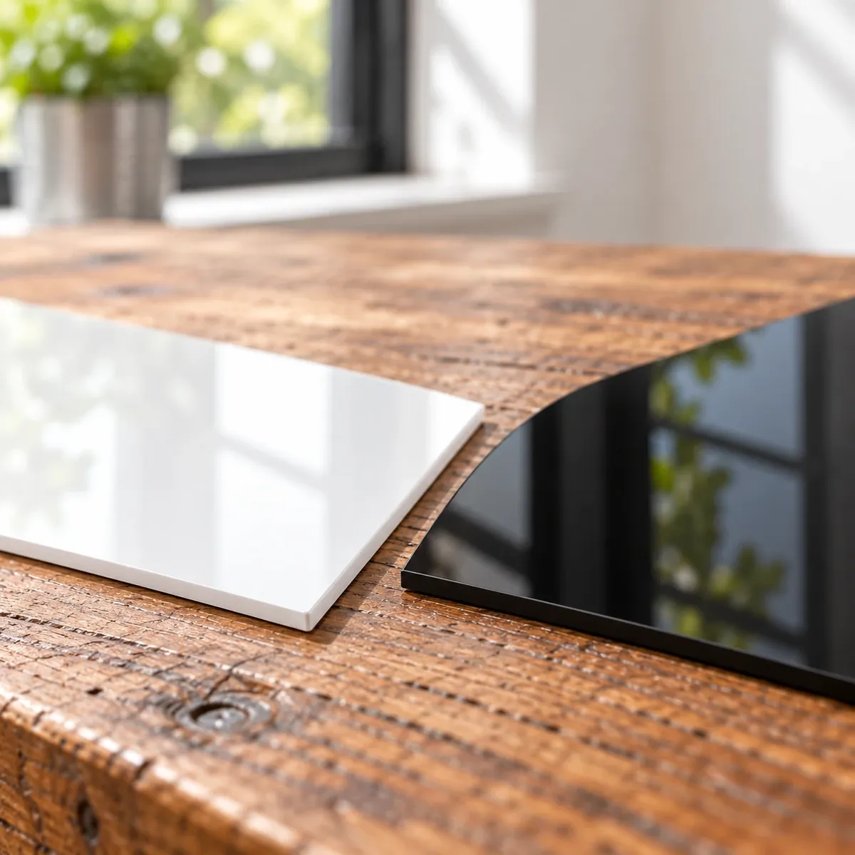Reflective Acrylic Board Pair: construction detail