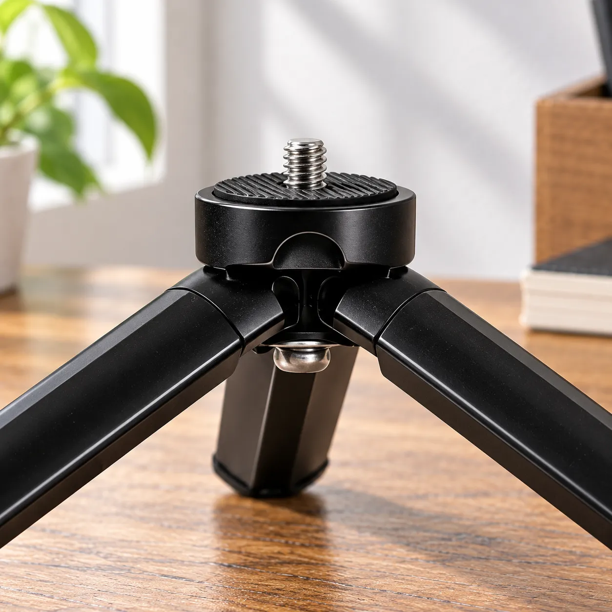 Y058 13 cm folding metal table tripod: detail view