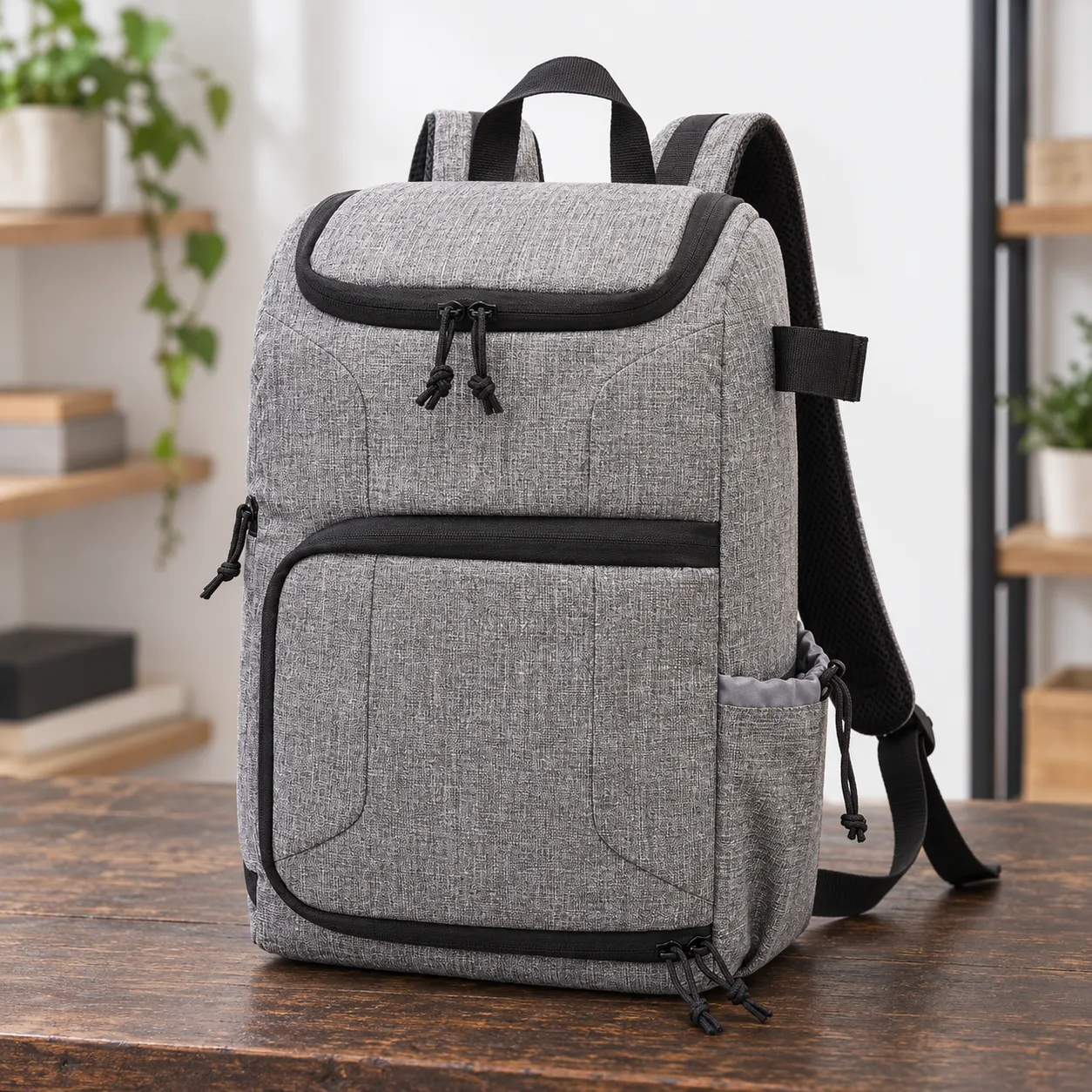Edwin Camera Backpack — lead view; demonstration equipment is not included