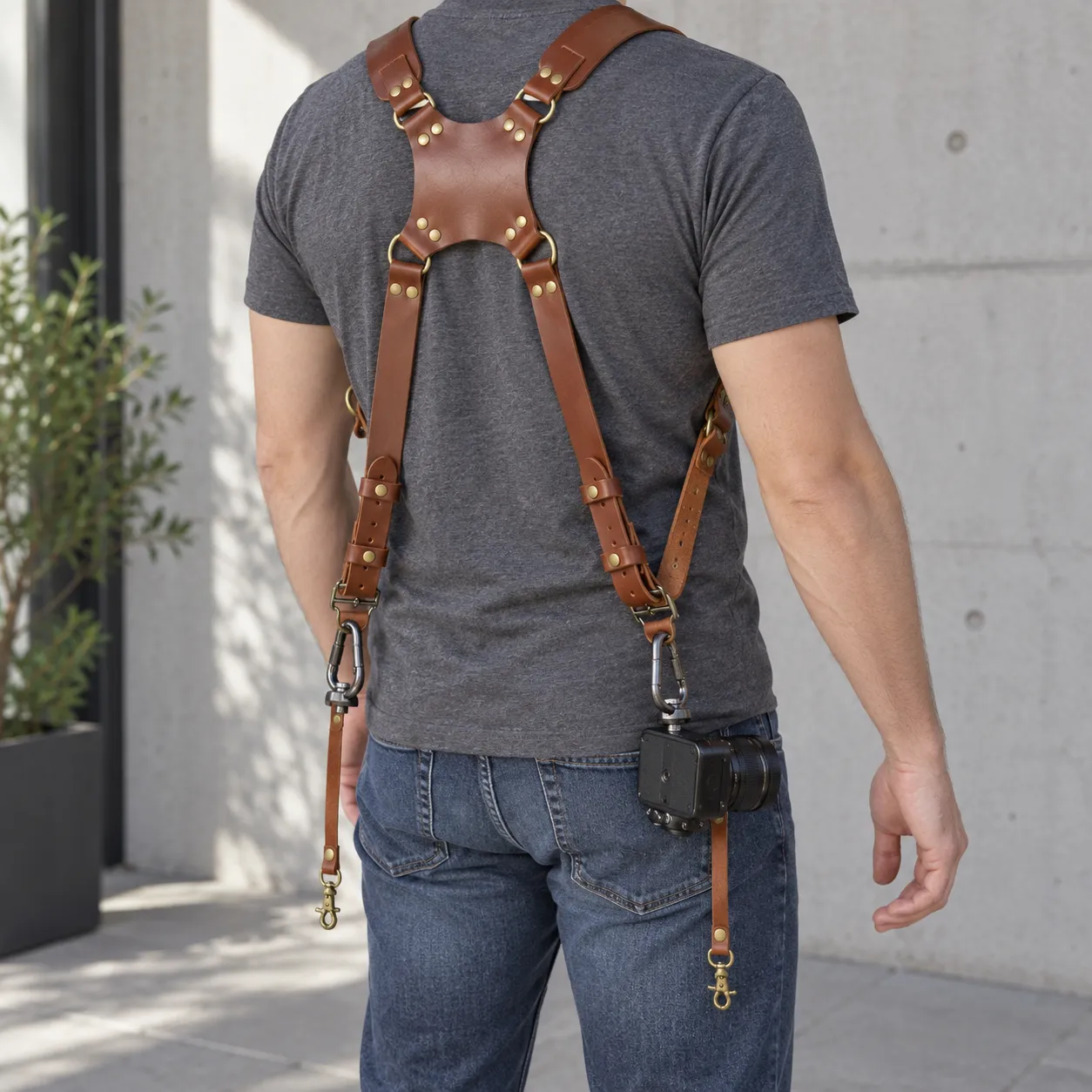 Felix Dual Camera Harness — lead view; demonstration equipment is not included