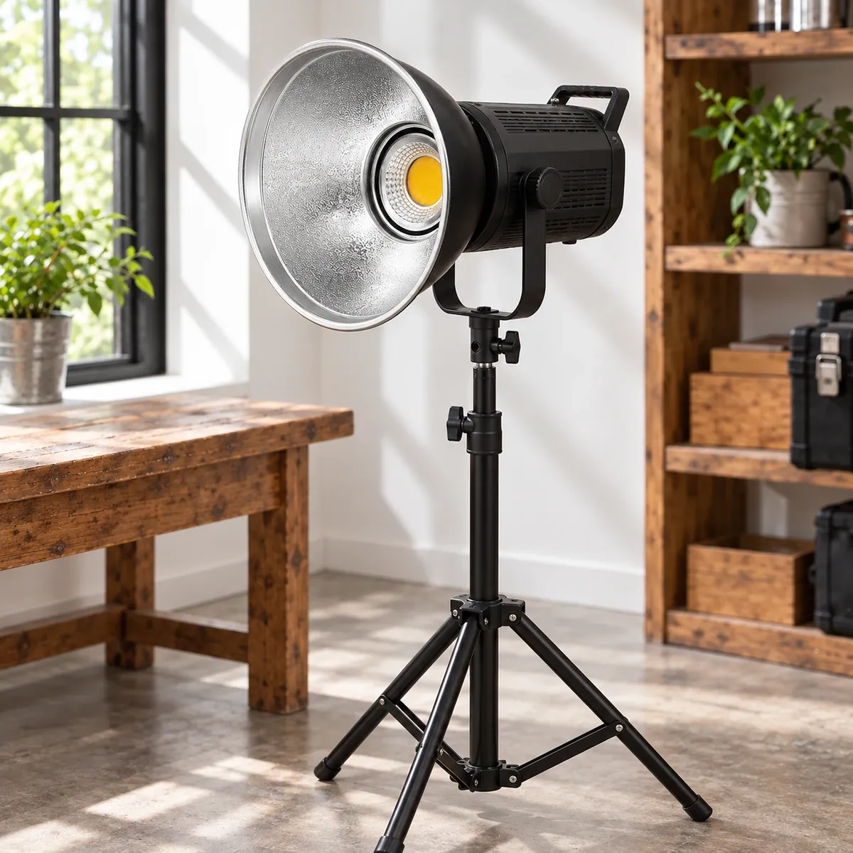Studio Reflector Dish: setup and scale; scene props excluded