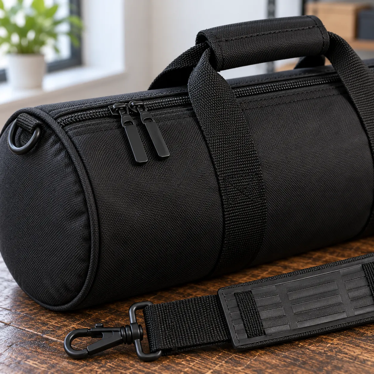 Ellis Tripod Bag — detail view; demonstration equipment is not included